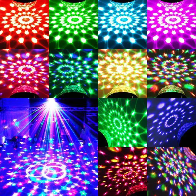 Alt view image 5 of 7 - JYX Disco Ball Party Strobe RGB Lights Sound Activated Karaoke Disco Lights with Remote Control for Party Club Bar Karaoke Holiday Dance Christmas Birthday Home Decoration