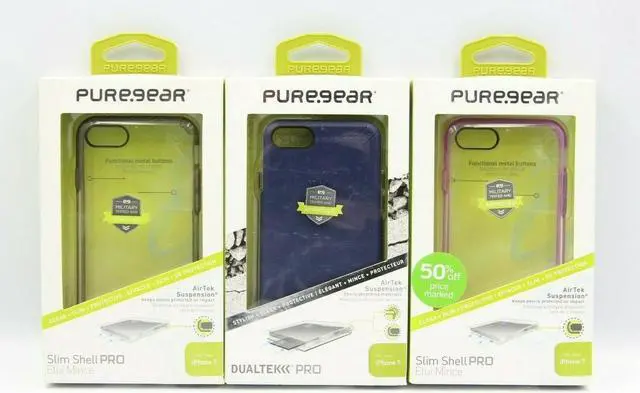 Alt view image 4 of 10 - PureGear DualTek Pro Matte Navy Blue Case Cover for iPhone SE 2022/2020, 8, 7