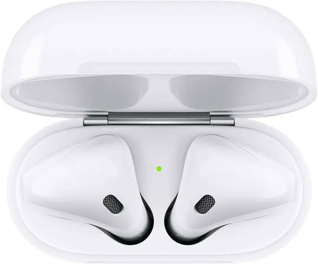 Alt view image 14 of 15 - Apple AirPods 2 White with Wireless Charging Case In Ear Headphones MRXJ2AM/A