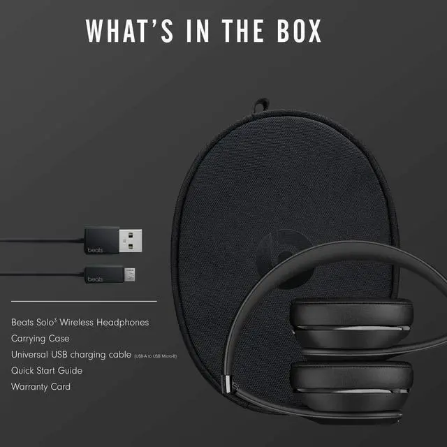 Alt view image 8 of 12 - Beats by Dr. Dre Solo3 Beats Icon Collection Wireless On-Ear Headphones - Matte Black