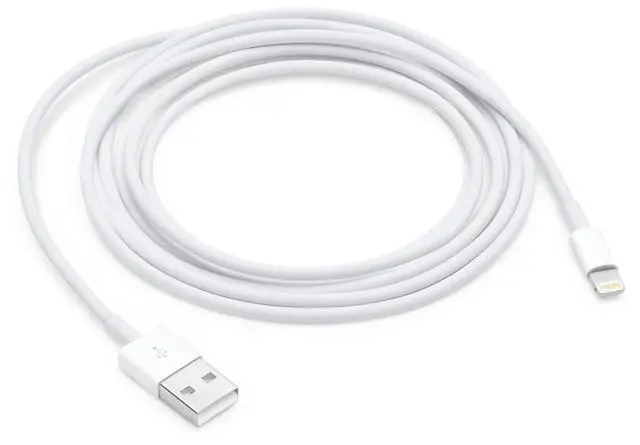Alt view image 2 of 3 - Apple Lightning to USB Cable (2m) - Lightning/USB for iPad, iPhone, iPod - 6.56 ft - 1 x Lightning Proprietary Connector - 1 x Type A Male USB