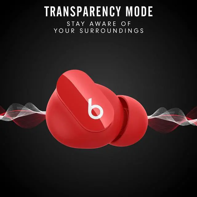 Alt view image 9 of 14 - Beats Studio Buds True Wireless Noise Cancelling Earphones (MJ503LL/A) – Beats Red