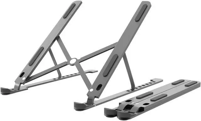 Main image of Laptop Stand, with 8 Levels Height Adjustable Aluminum Laptop Tablet Stand, Foldable Portable Desktop Holder Compatible with All Laptops