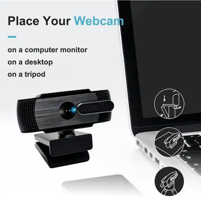 Alt view image 6 of 7 - 2021 AutoFocus 1080p Webcam with Stereo Microphone and Privacy Cover, LAUGFIN FHD USB Web Camera, for Streaming Online Class, Compatible with Zoom/Skype/Facetime/Teams, PC Mac Laptop Desktop