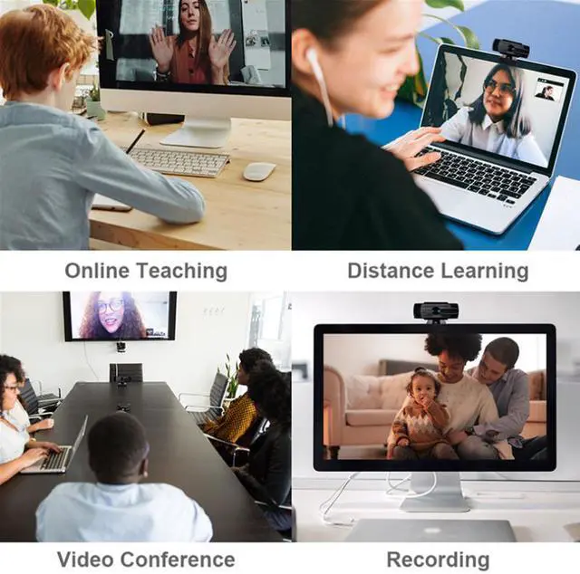 Alt view image 7 of 7 - 2021 AutoFocus 1080p Webcam with Stereo Microphone and Privacy Cover, LAUGFIN FHD USB Web Camera, for Streaming Online Class, Compatible with Zoom/Skype/Facetime/Teams, PC Mac Laptop Desktop