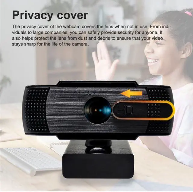 Alt view image 4 of 7 - 2021 AutoFocus 1080p Webcam with Stereo Microphone and Privacy Cover, LAUGFIN FHD USB Web Camera, for Streaming Online Class, Compatible with Zoom/Skype/Facetime/Teams, PC Mac Laptop Desktop