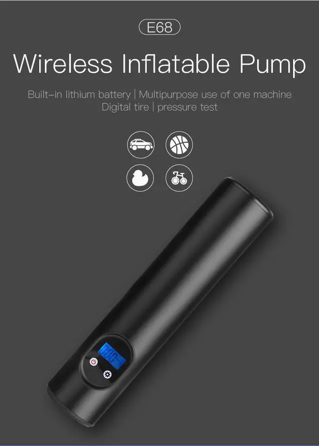 Main image of 150 PSI Tire inflator portable air compressor with LCD Display Emergency LED Light Rechargeable Li-ion Batteryd Electric Cordless Air Pump for Cars, Motorbikes, Balls, Swim rings and All Bicycles