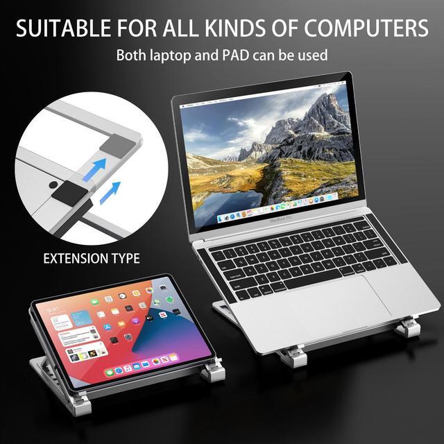 Alt view image 7 of 7 - Laptop Cooling Pad Slim Portable USB Powered (2Fans) Laptop Fan Cooling Pad White Adjustable Cooling pad for Laptop Up to 13-17”