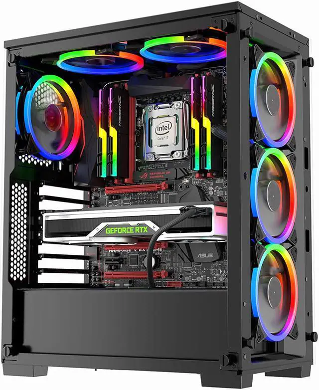 Alt view image 7 of 7 - Computer Case Fan 120mm LED Silent Fan for Computer Cases, CPU Coolers, and Radiators Ultra Quiet,1Pack Colorful Case Fan