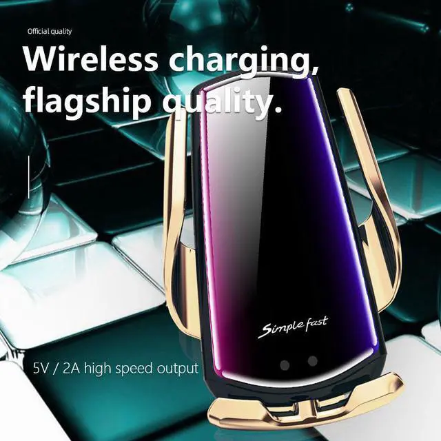 Alt view image 5 of 7 - Wireless Car Charger,10W Qi Safety Charging Auto-Clamping Car Phone Holder Mount Air Vent Phone Holder Compatible with iPhone 12/12Pro/SE/11/11Pro/XSMax/XS/XR/X/8,Samsung S10/S9/S8/Note10/Note9