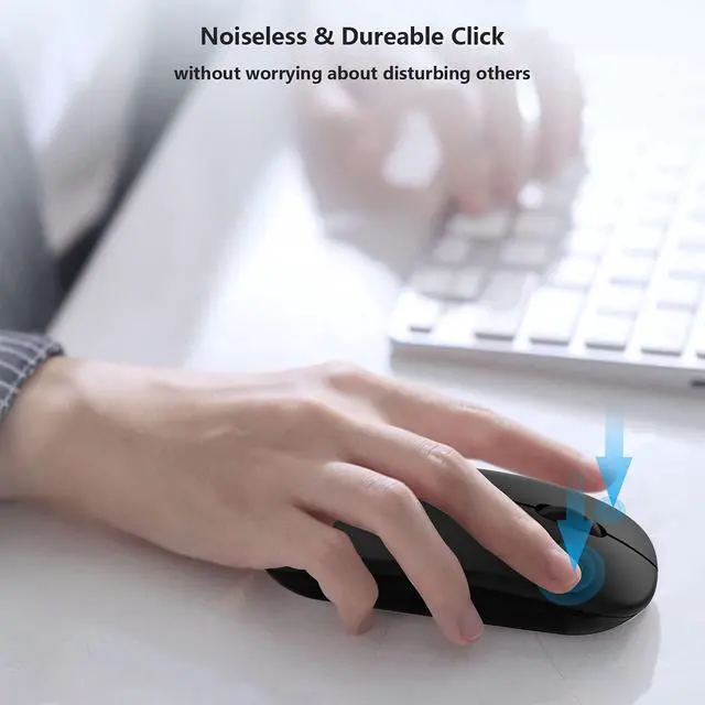 Alt view image 5 of 7 - Bluetooth Mouse,Rechargeable Wireless Mouse for MacBook Pro/MacBook Air,Bluetooth Wireless Mouse for Laptop/PC/Mac/iPad pro/Computer