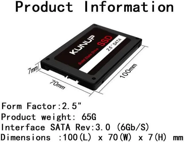 Alt view image 5 of 7 - LAUGFIN EX2 2.5" 1TB SATA III 3D NAND Internal Solid State Drive (SSD) III 6 Gb/s Up to 550/530 MB/s Read/Write Speed, Internal 2.5" 7mm 256GB