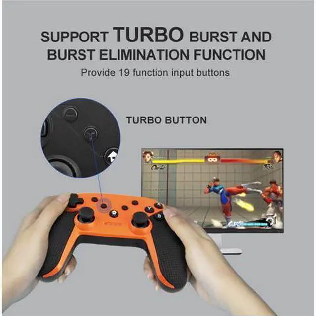 Alt view image 4 of 7 - New Wireless Bluetooth Gamepad, Wireless Controller Remote Joystick for Nintendo Switch Console, PS3, PC, IOS13, Supports Gyroscope axis, Turbo and Dual Vibration(black)