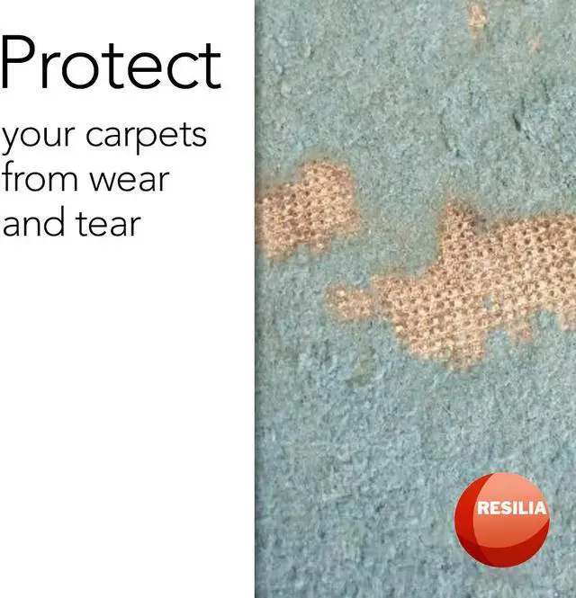 Alt view image 4 of 7 - Resilia Office Desk Chair Mat – for Carpet (with Grippers) Black, 47 Inches x 57 Inches, Made in The USA
