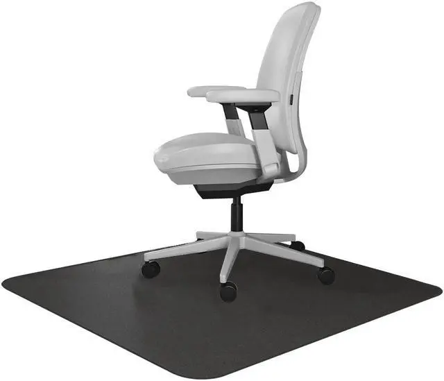 Main image of Resilia Office Desk Chair Mat – for Carpet (with Grippers) Black, 47 Inches x 57 Inches, Made in The USA