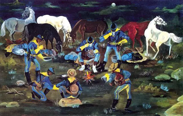 Main image of At Ease (Buffalo Soldiers) 550 Pc Jigsaw Puzzle by SUNSOUT INC