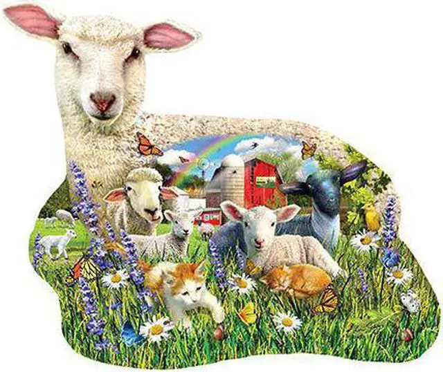 Main image of SUNSOUT INC Lamb Shop Shaped 1000 pc Jigsaw Puzzle by Artist: Lori Schory