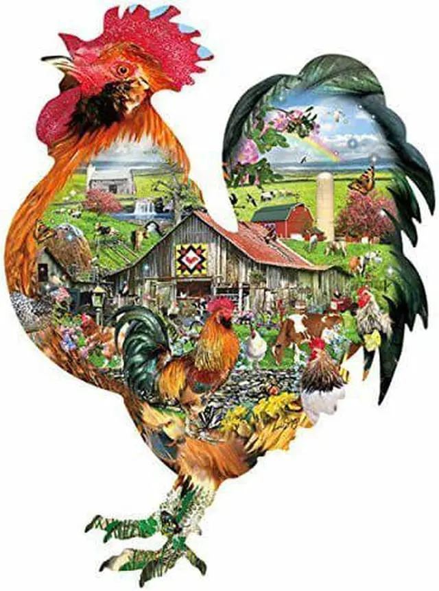 Alt view image 9 of 10 - Rule the Roost 1000 Shaped Piece Puzzle by SunsOut