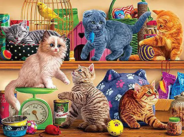 Main image of SUNSOUT INC Pet Shop Kittens 1000 pc Jigsaw Puzzle by Artist: Image World