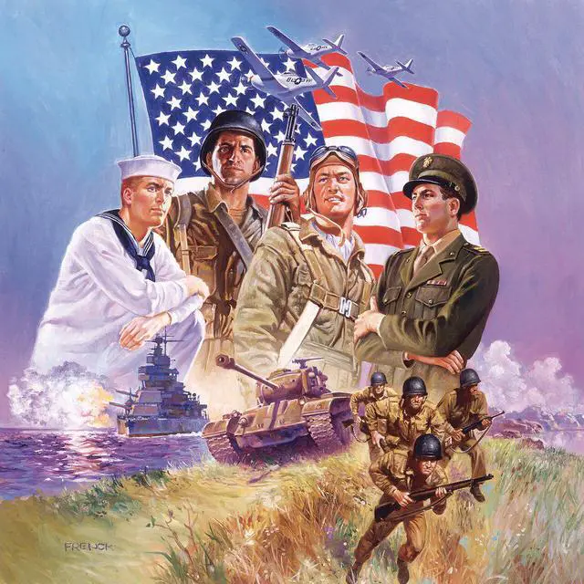 Main image of The Armed Forces - America Puzzle - 500 Piece Jigsaw Puzzle by SunsOut