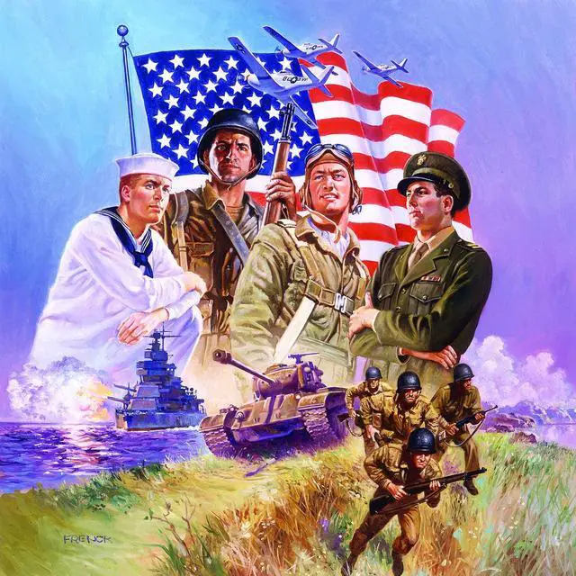 Alt view image 3 of 3 - The Armed Forces - America Puzzle - 500 Piece Jigsaw Puzzle by SunsOut