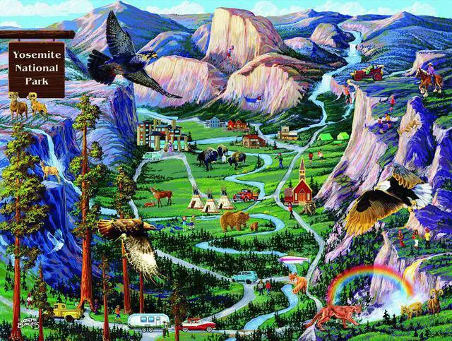 Main image of Yosemite Adventures 500 pc Jigsaw Puzzle by SUNSOUT INC