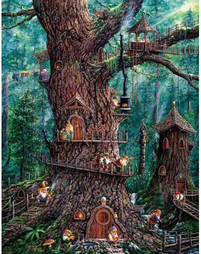 Alt view image 3 of 4 - Forest Gnomes Jigsaw Puzzle