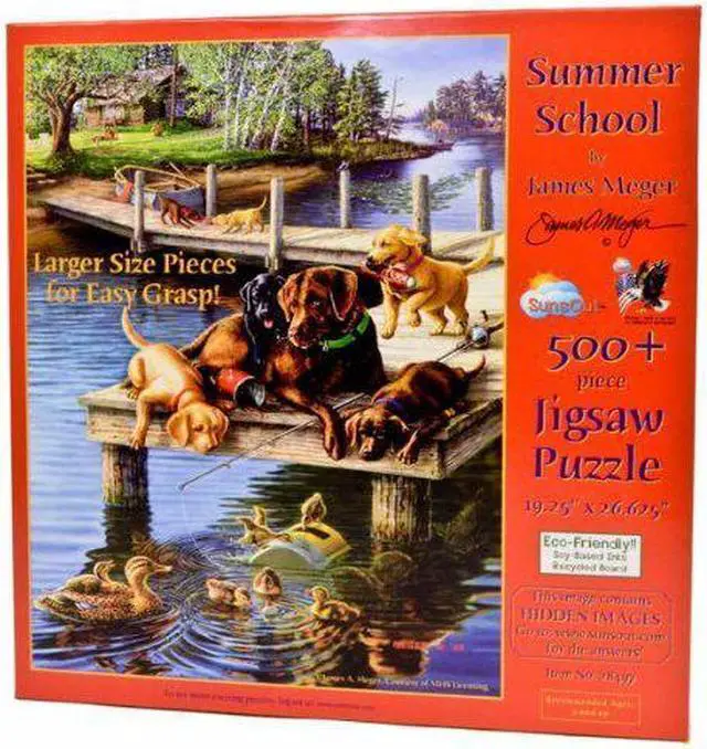 Alt view image 6 of 6 - Summer School 500+ Piece Jigsaw Puzzle by SunsOut