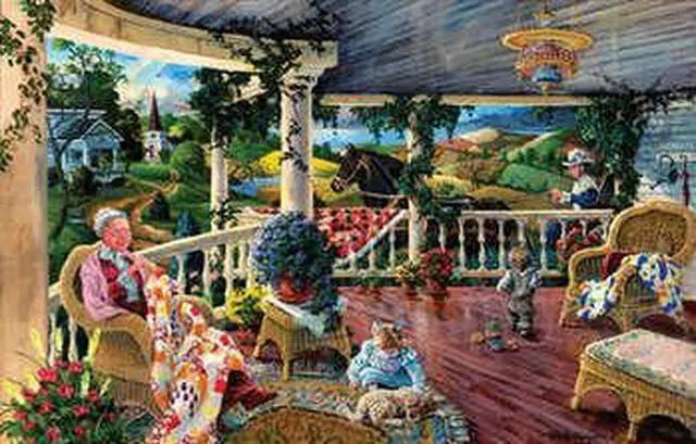 Alt view image 5 of 6 - Afternoon with Grandma 1000 Piece Jigsaw Puzzle by SunsOut