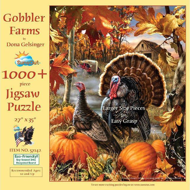 Alt view image 4 of 6 - Gobbler Farms 1000 Piece Puzzle by SunsOut