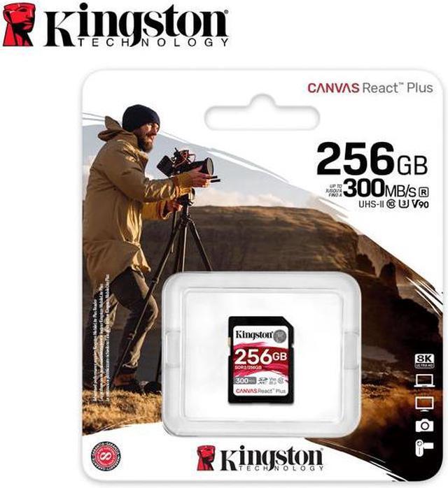 Alt view image 9 of 20 - Kingston Canvas React Plus 256GB Secure Digital Extended Capacity (SDXC) Flash Card Model SDR2/256GB