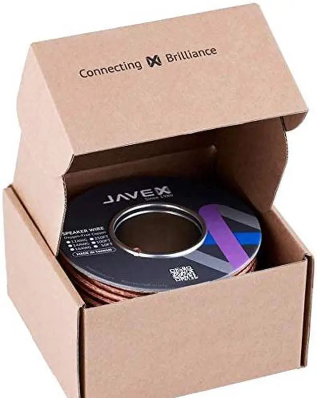 Alt view image 5 of 6 - 14-Gauge AWG JAVEX Speaker Wire OFC Oxygen-Free Copper 99.9% Cable for Hi-Fi Systems, Mixer, Amplifiers, AV receivers, Home Theater, Subwoofer, and Car Audio System, 250 FT