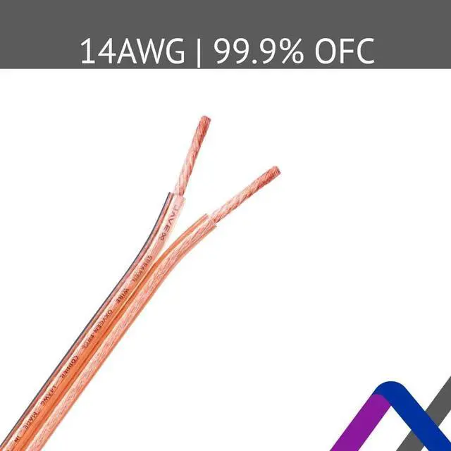 Alt view image 2 of 6 - 14-Gauge AWG JAVEX Speaker Wire OFC Oxygen-Free Copper 99.9% Cable for Hi-Fi Systems, Mixer, Amplifiers, AV receivers, Home Theater, Subwoofer, and Car Audio System, 50 FT