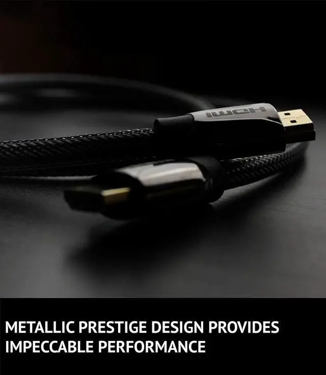 Alt view image 4 of 6 - JAVEX Pure Copper HDMI Cable, Metal Connector, Nylon Braided Protection, 4K@60Hz 18Gpbs, 1.8M(6FT)