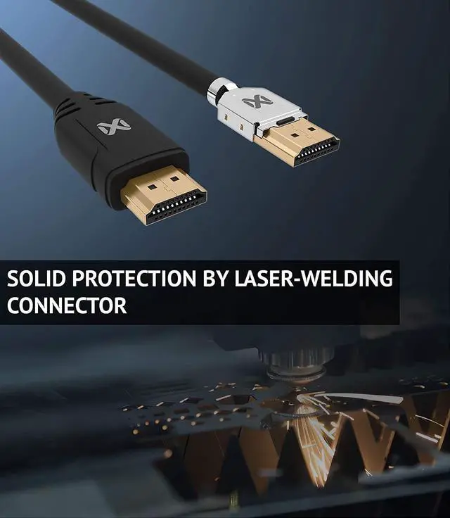 Alt view image 3 of 6 - JAVEX Pure Copper HDMI Cable, Metal Connector, Nylon Braided Protection, 4K@60Hz 18Gpbs, 1.8M(6FT)