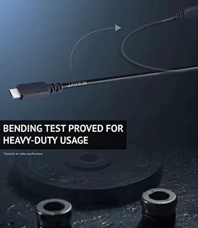 Alt view image 2 of 5 - JAVEX [USB-IF Certified][3 Pack] USB 3.1 Gen2 10Gpbs Type-C to A Cable, 1M (3.3FT) X3, Black