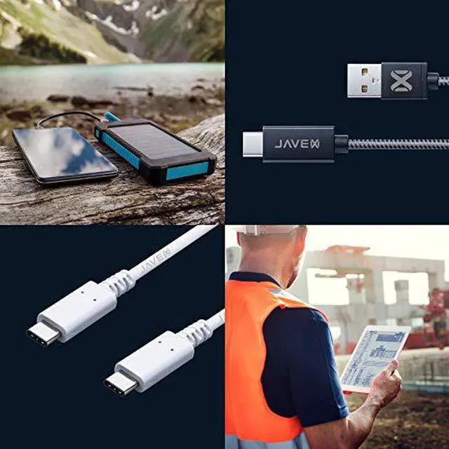 Alt view image 2 of 6 - JAVEX UL 9990 Listed [USB-IF Certified, E-Mark IC] USB Type-C to C Cable, 6 FT[1.8M], White