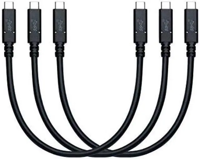 Alt view image 5 of 7 - JAVEX [1FT, 3Pack] [USB-IF Certified] USB 3.1 Gen2 [10Gpbs E-Mark IC] Type-C to C Cable, Black