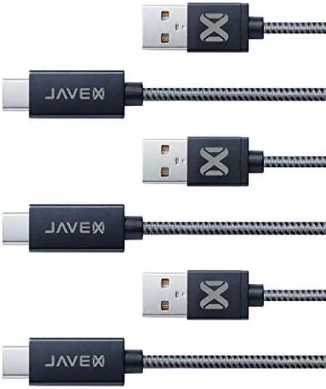 Alt view image 4 of 7 - JAVEX USB [3 Pack] Type-C to A Cable, Reinforced Wire Structure,3,3FT+6FT+10FT, Black