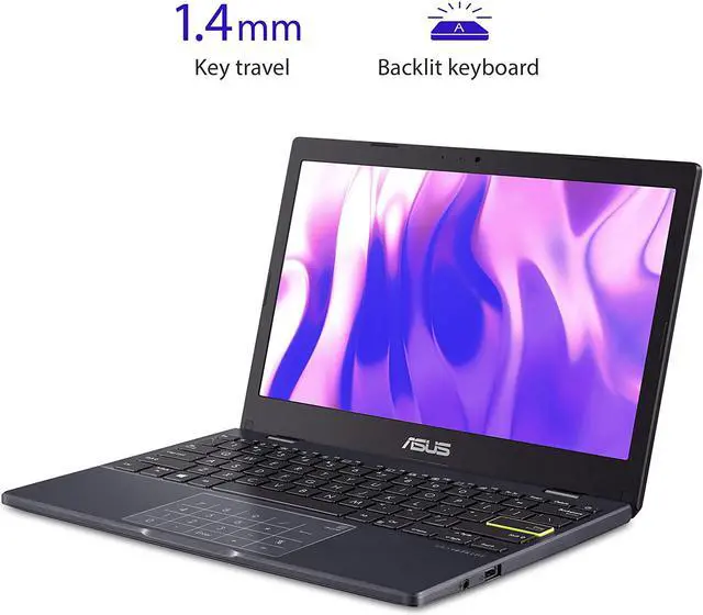 Alt view image 4 of 14 - ASUS Laptop L210 Ultra Thin Laptop, 11.6” HD Display, Intel Celeron N4020 Processor, 4GB RAM, 64GB Storage, NumberPad, Windows 10 Home in S Mode with One Year of Microsoft 365 Personal, L210MA-DB01