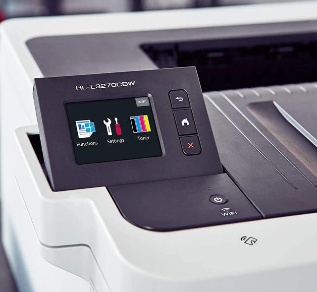 Alt view image 2 of 7 - Brother HL-L3270CDW Compact Wireless Digital Color Printer with NFC, Auto 2-Sided Printing, Built-in Wireless, 25ppm, 600 x 2400 dpi, 250-sheet, Works with Alexa - Bundle with JAWFOAL Printer Cable