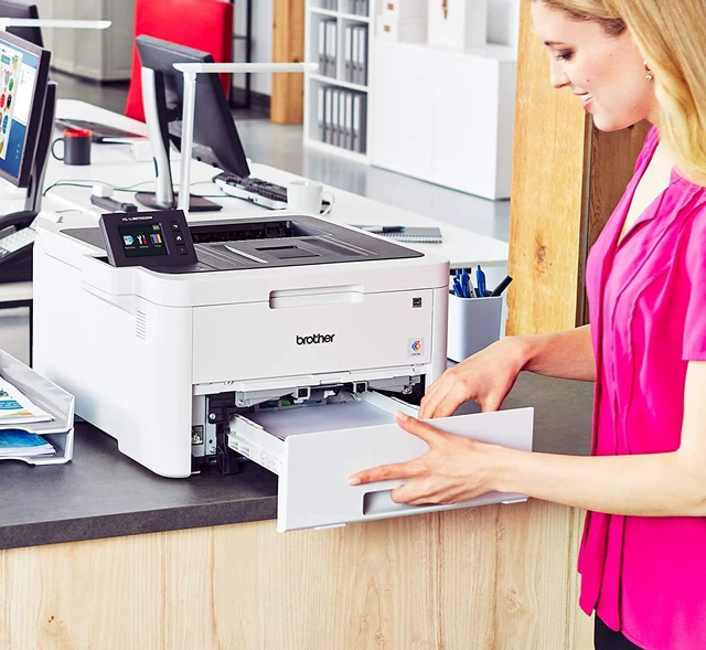 Alt view image 4 of 7 - Brother HL-L3270CDW Compact Wireless Digital Color Printer with NFC, Auto 2-Sided Printing, Built-in Wireless, 25ppm, 600 x 2400 dpi, 250-sheet, Works with Alexa - Bundle with JAWFOAL Printer Cable