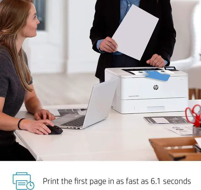 Alt view image 7 of 7 - HP Laserjet Pro M404n Monochrome Printer with Built-in Ethernet, Auto-On/Auto-Off Technology, 40 ppm, 250-Sheet, 4800 x 600 dpi, Control Panel with a 2-line LCD, Bundle with JAWFOAL Printer Cable