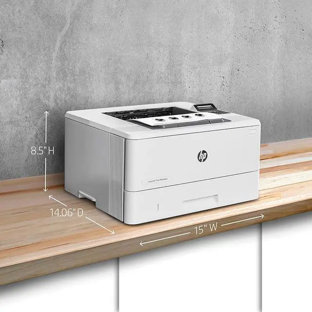 Alt view image 6 of 7 - HP Laserjet Pro M404dn Monochrome Black-and-White Laser Printer, Auto-Duplex, Auto-On/Auto-Off Technology, 40 ppm, 250-Sheet, Built-in Ethernet, JAWFOAL Printer Cable
