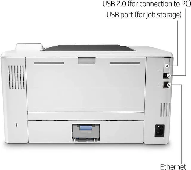 Alt view image 3 of 7 - HP Laserjet Pro M404dn Monochrome Black-and-White Laser Printer, Auto-Duplex, Auto-On/Auto-Off Technology, 40 ppm, 250-Sheet, Built-in Ethernet, JAWFOAL Printer Cable