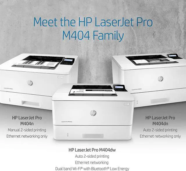 Alt view image 7 of 7 - HP Laserjet Pro M404dn Monochrome Black-and-White Laser Printer, Auto-Duplex, Auto-On/Auto-Off Technology, 40 ppm, 250-Sheet, Built-in Ethernet, JAWFOAL Printer Cable