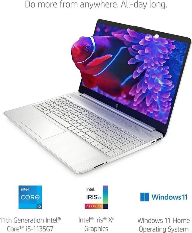 Alt view image 3 of 6 - HP 15.6" Touchscreen Laptop, 11th Generation Intel Core i5-1135G7 (4-Core, Up to 4.2 GHz, Beat i7-10710U), 16GB DDR4 RAM, 1TB SSD, Wi-Fi 5, Bluetooth 4.2, Webcam, Windows 11, Cefesfy