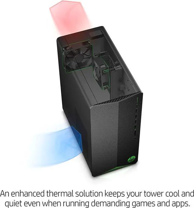 Alt view image 4 of 7 - Newest HP Pavilion Gaming Desktop, AMD Ryzen 5 5600G Processor(Beat i7-10700K), AMD Radeon RX 5500 Graphics, 16GB RAM, 512GB SSD, Windows 11 Home, Wired Mouse and Keyboard, Cefesfy Accessory