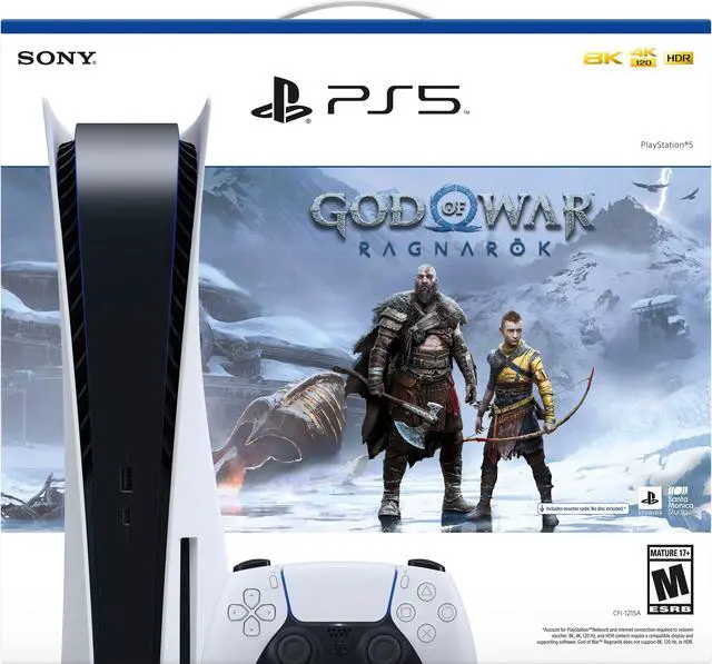 Alt view image 5 of 7 - PlayStation 5 Disc Console  God of War Ragnarok Bundle with Extra Controller, Cefesfy