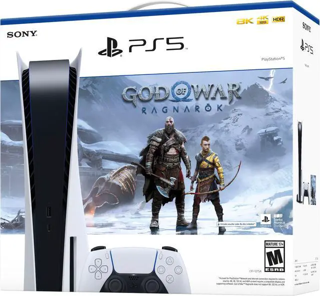 Alt view image 7 of 7 - PlayStation 5 Disc Console  God of War Ragnarok Bundle with Extra Controller, Cefesfy